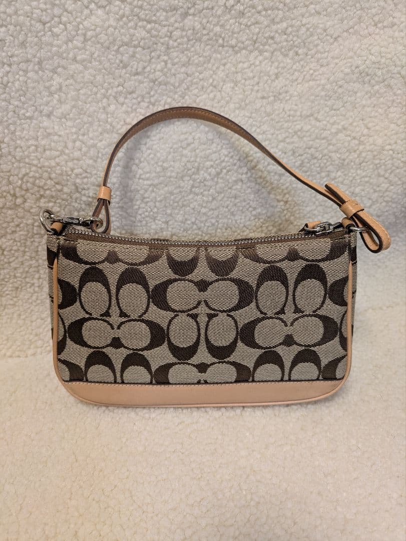 COACH シグネチャーハンドバッグ ブラウン/ベージュ