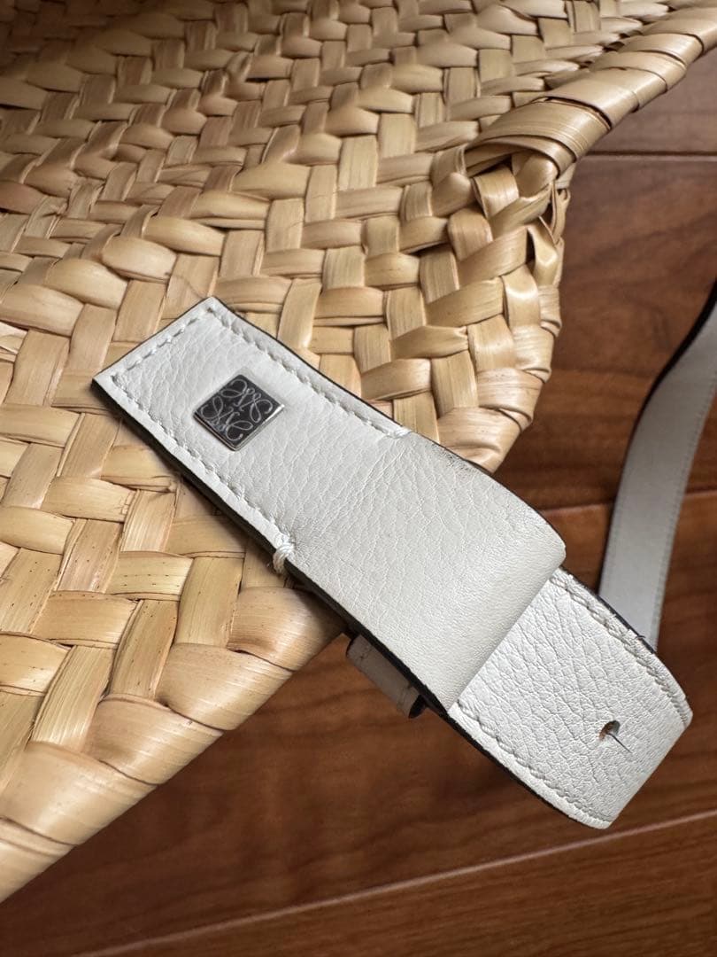 LOEWE かごバッグ ストロー レザー