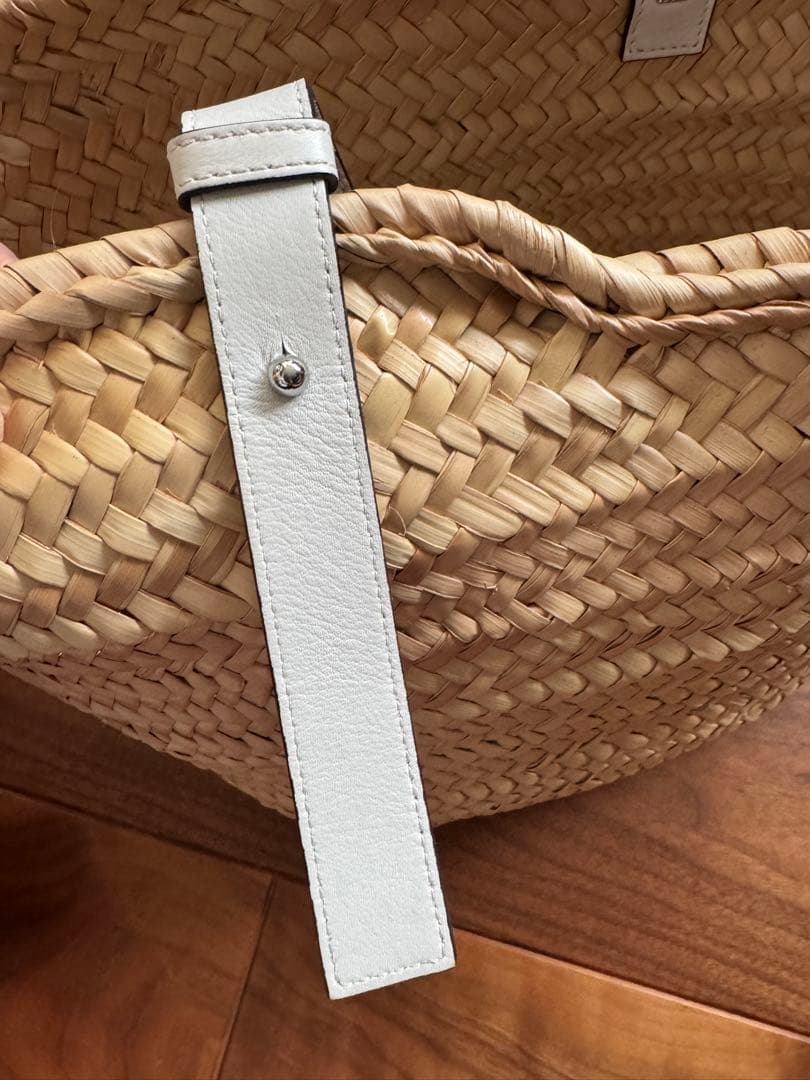 LOEWE かごバッグ ストロー レザー