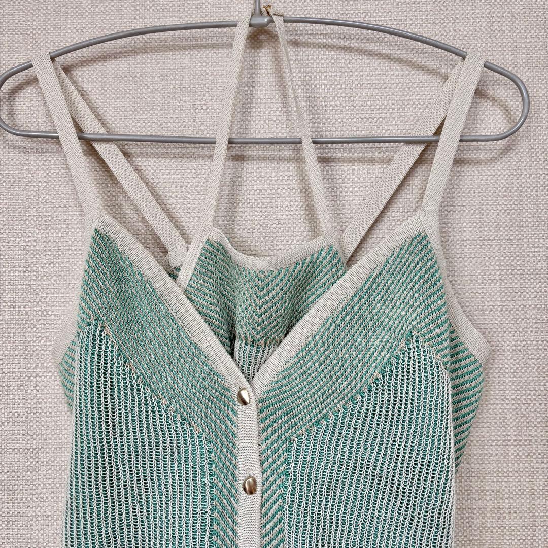 お盆限定価格MURRAL Pigment knit camisole top