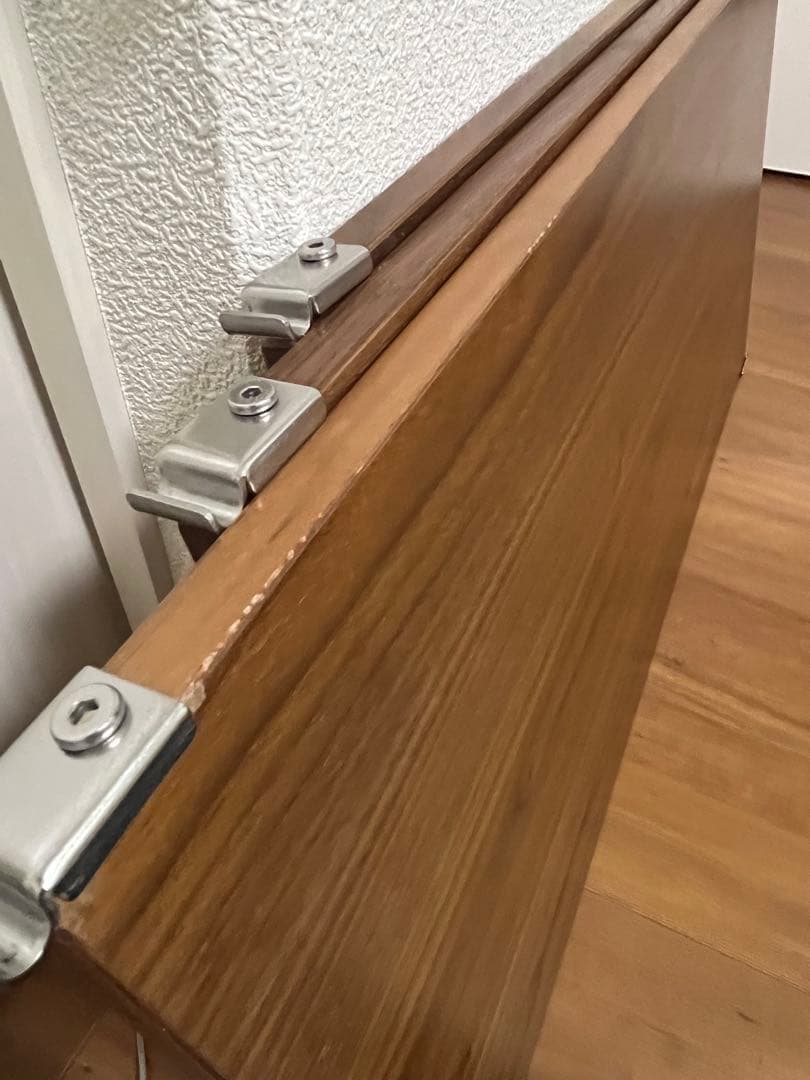 無印良品 ステンレスユニットシェルフ 追加棚　ウォールナット材 84cm幅用3枚