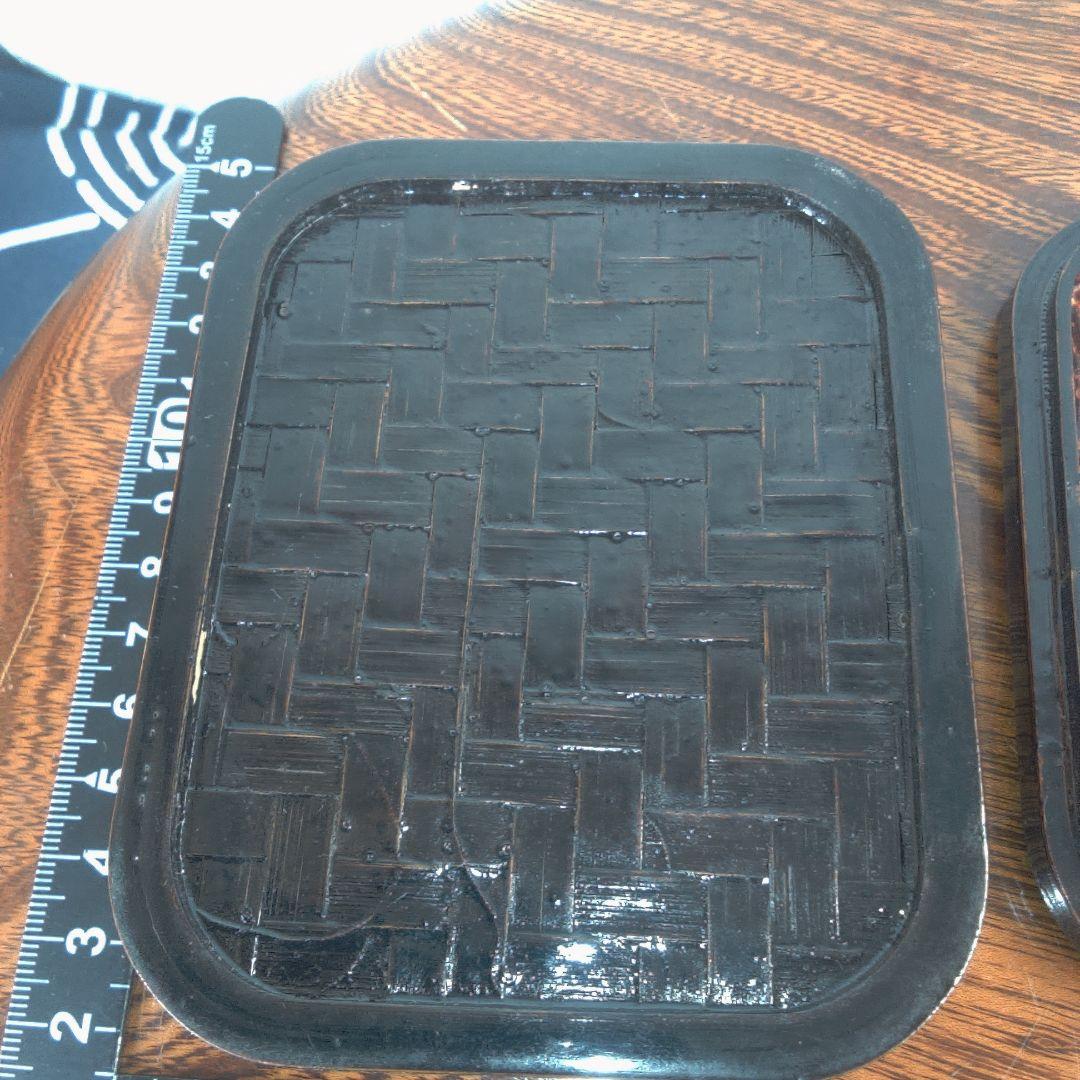 骨董６幾何学模様の木製小物入れ