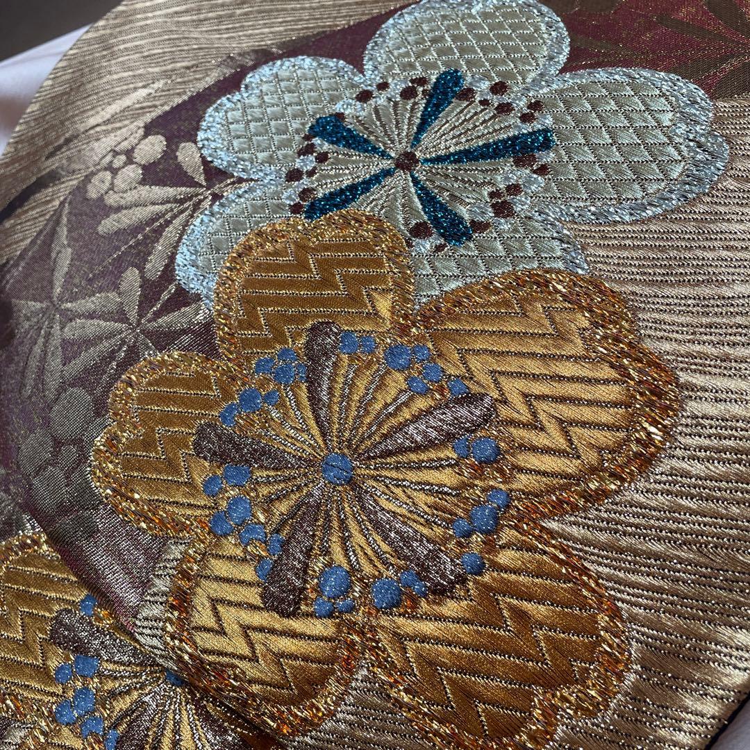 大輪の桜が煌めく袋帯