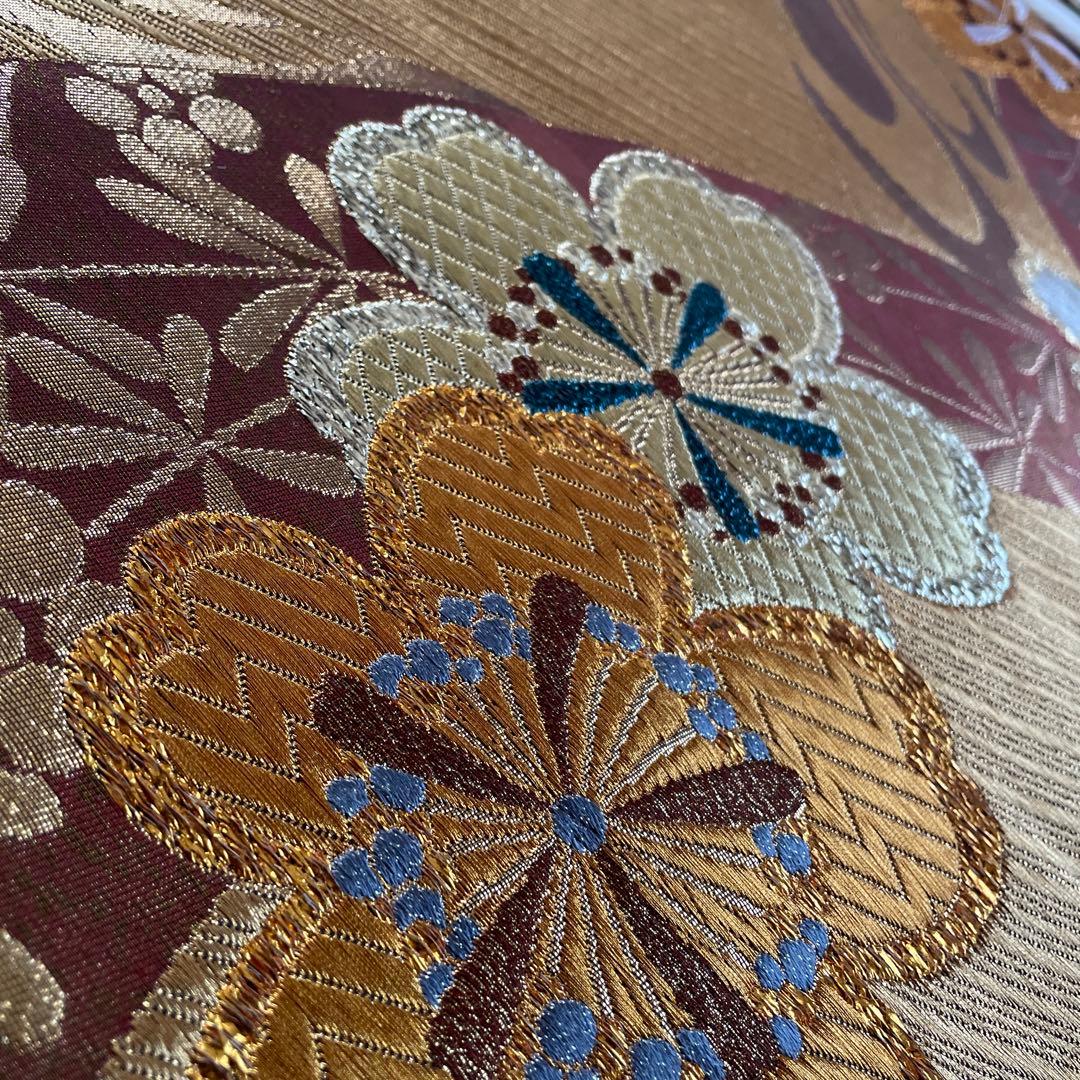 大輪の桜が煌めく袋帯