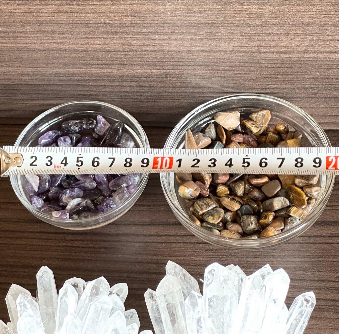 水晶クラスター2点セット(画像に写る物全てセット)撮影のため開封【新品未使用品】