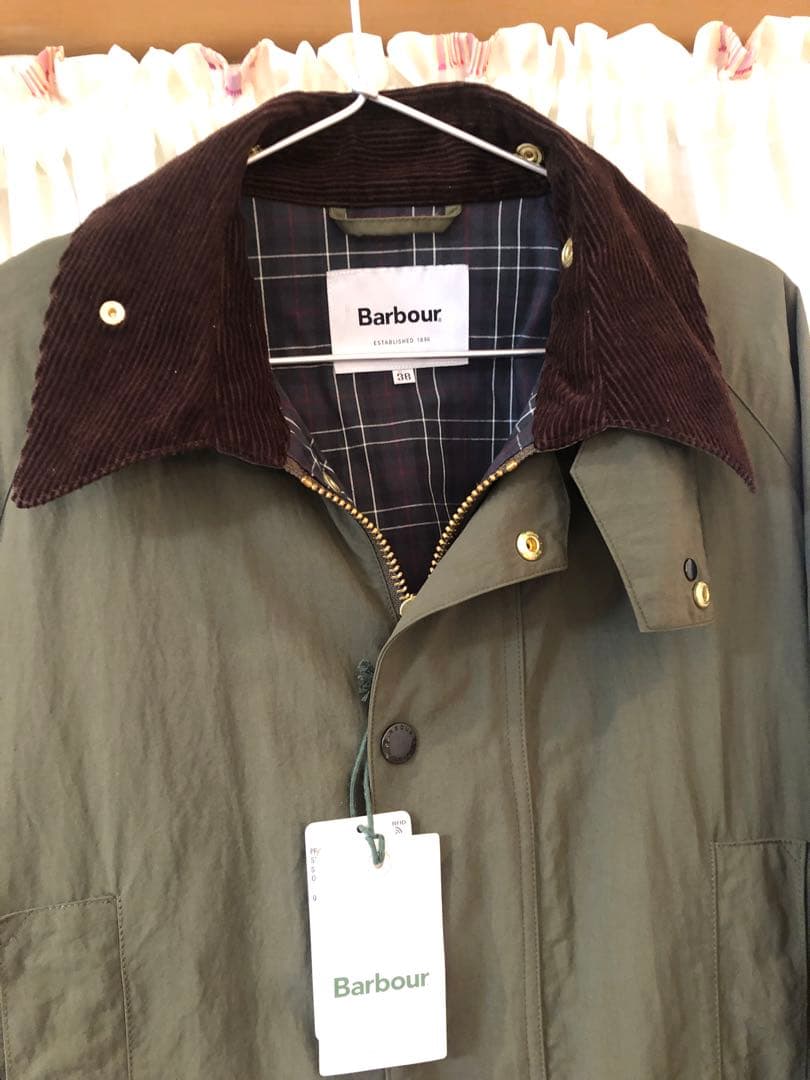 Barbour × Spick and Spanノンワックスジャケット別注タグ付