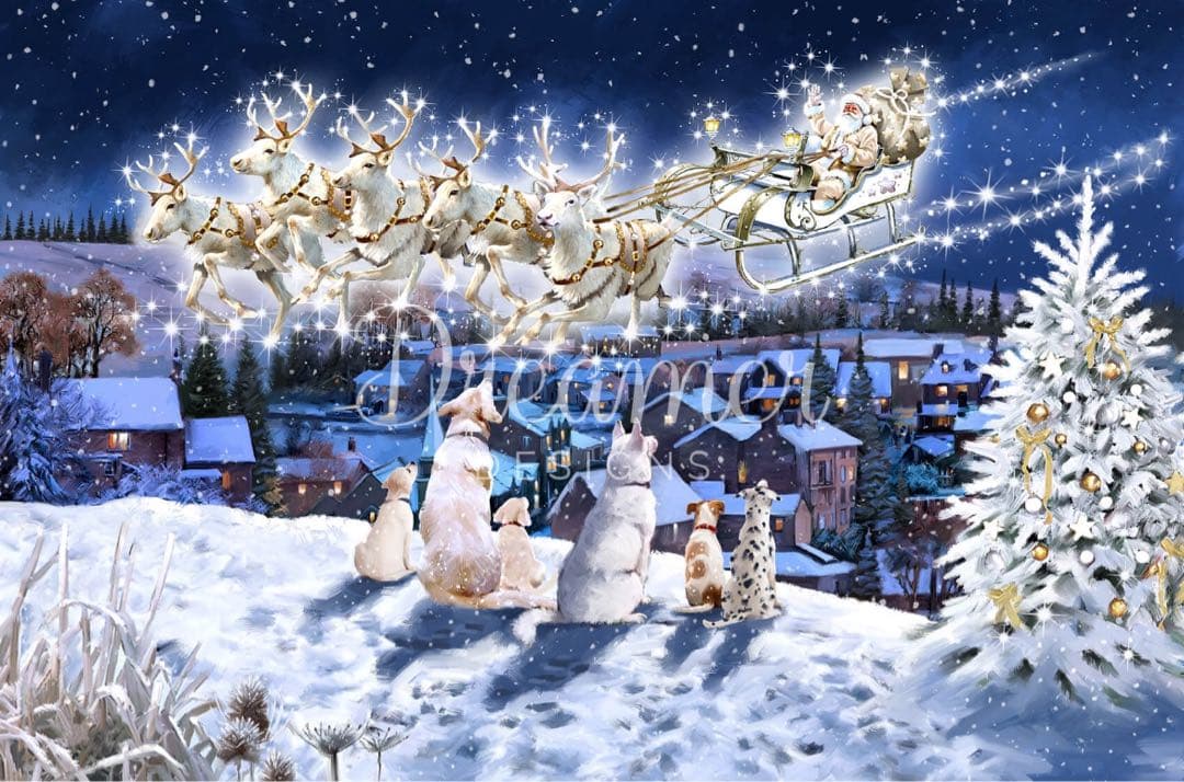 ドリーマーデザインズ Dogs Watching Santa