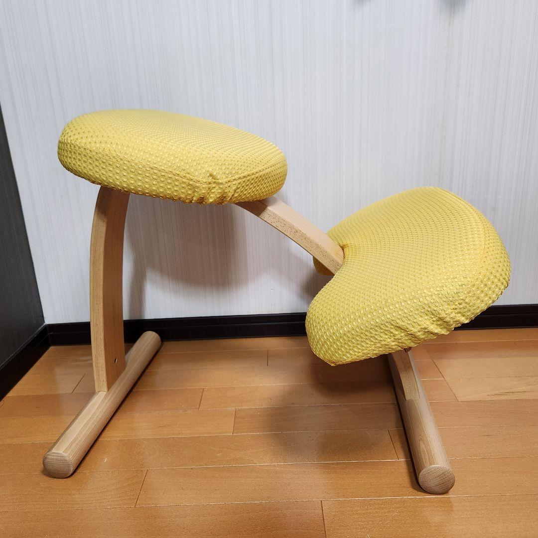 【感動美品】Balans EASY バランスチェア イージー イエローカバー付き