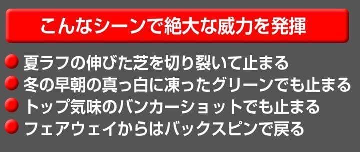 【選べる2本】世界最強バックスピンで止まって戻って寄せワン連発の激スピンウェッジ