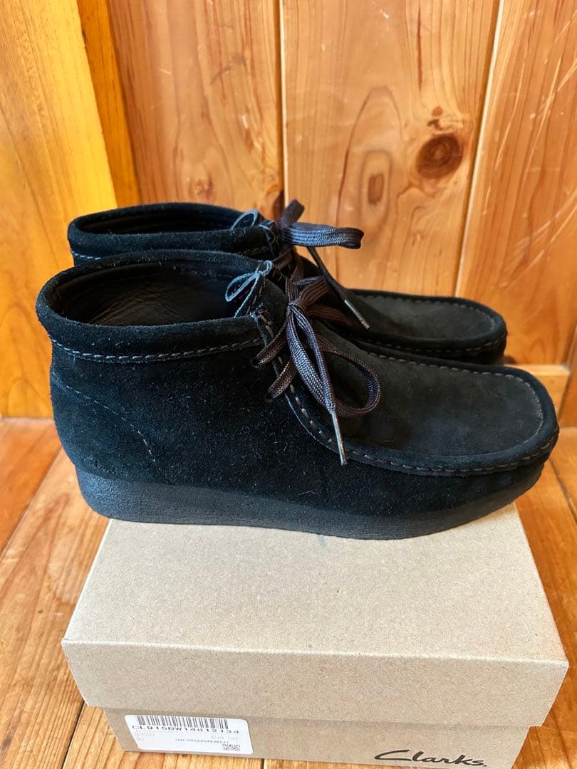 クラークス　ワラビー　ブラック uk5 24cm