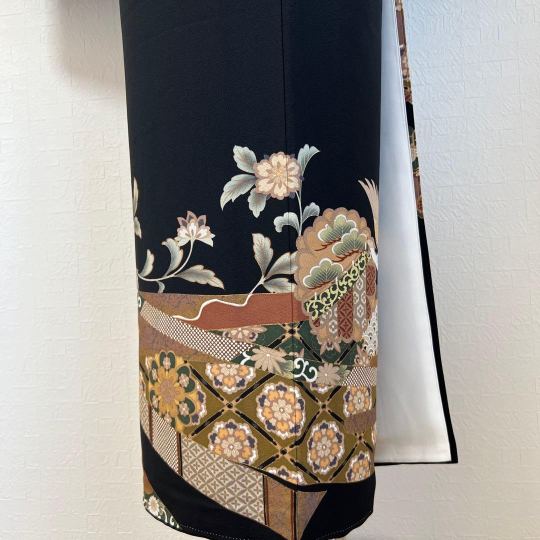 478 黒留袖フルセット 正絹 違い鷹の羽 御所車 鳳凰 松坂屋 高級 結婚式