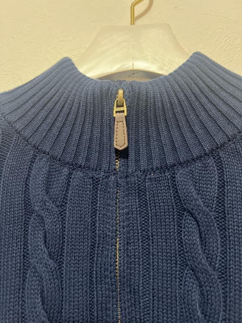 【sumi】ラルフローレン ケーブルニット ネイビー L