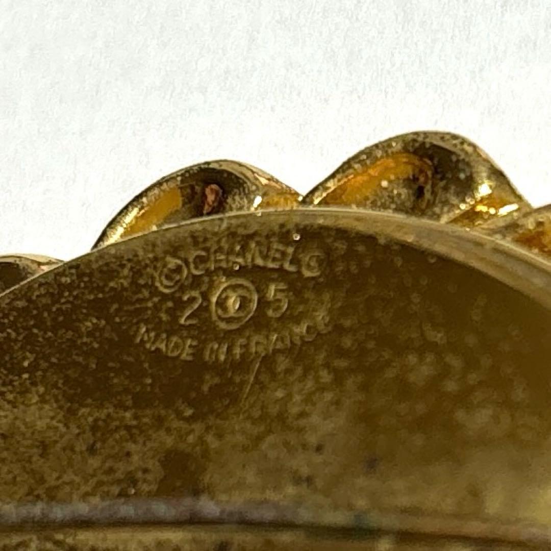 (希少)レア品CHANELココマーク ラウンド ブローチ ゴールド
