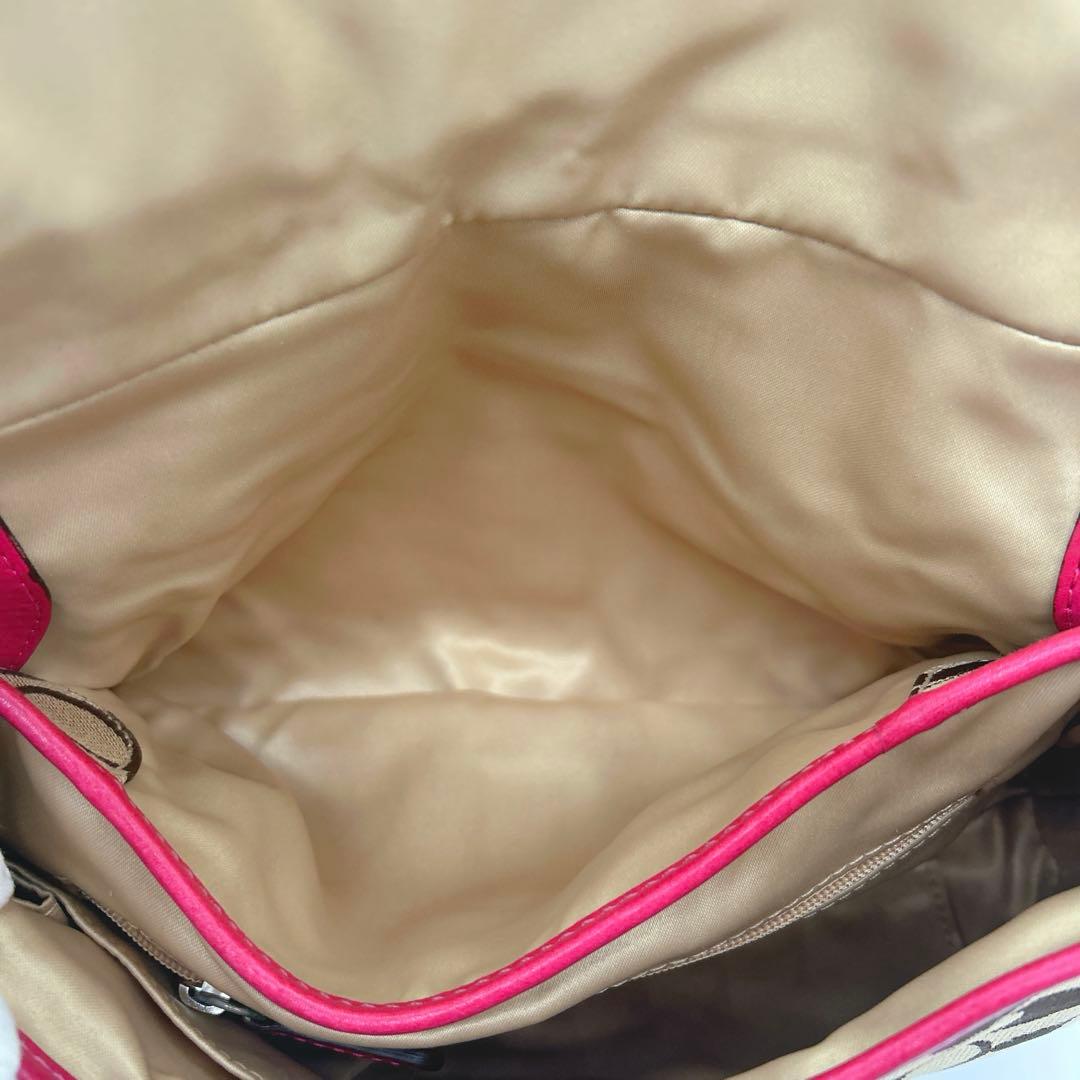 COACH コーチ ソーホー シグネチャー ピンク ワンショルダー