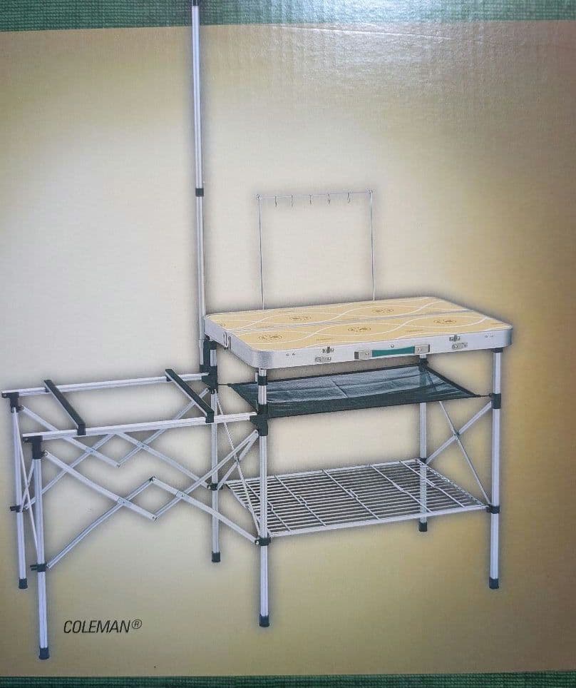 新品★Coleman コンパクトキッチンテーブル★未開封品★希少な廃盤柄