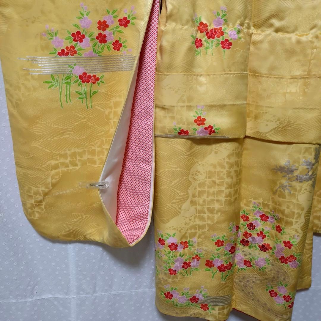 七五三　7歳　正絹着物　袋帯　小物セット　 比翼仕立て着物