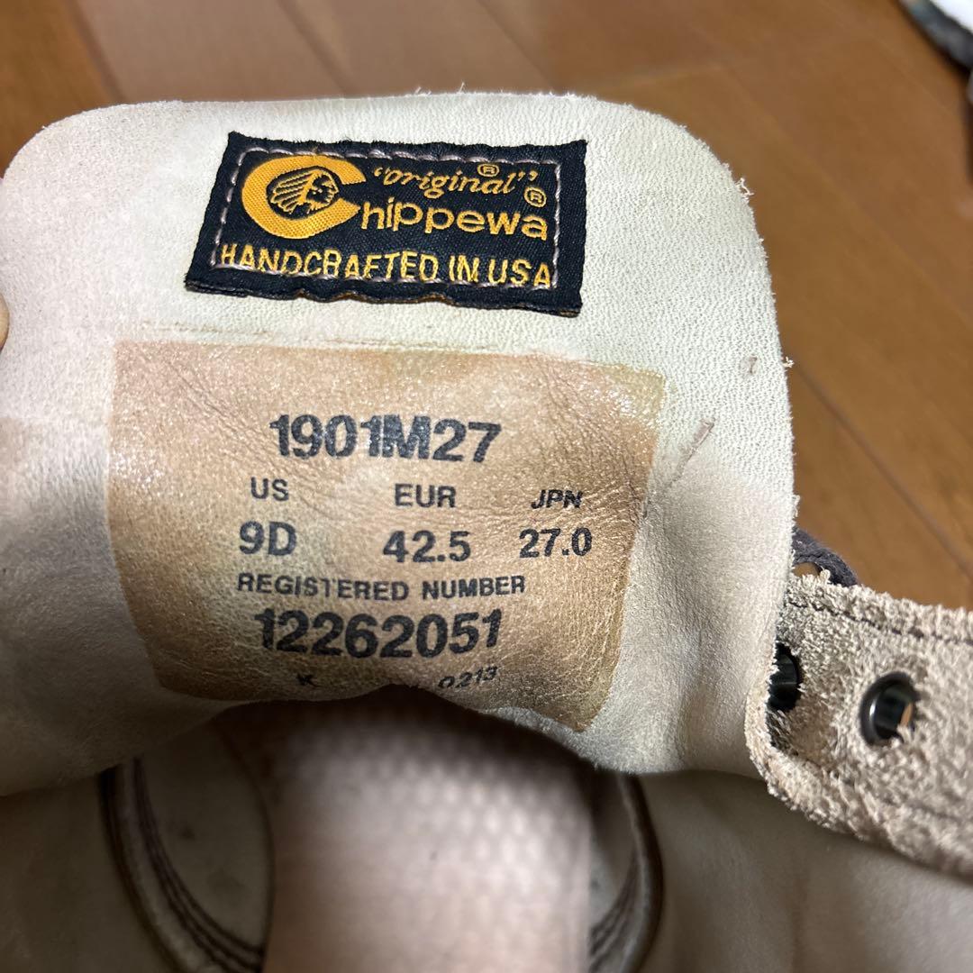 チペワ　1901M27 スウェードブーツ　9D