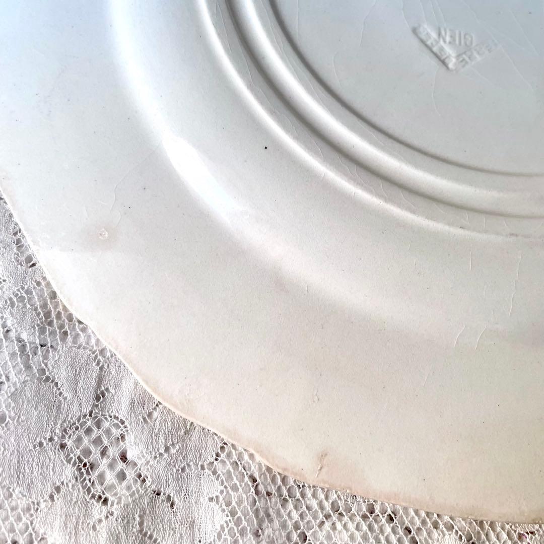 【レア】GIENジアン　REGENCE プレート　平皿　紫　フランスアンティーク