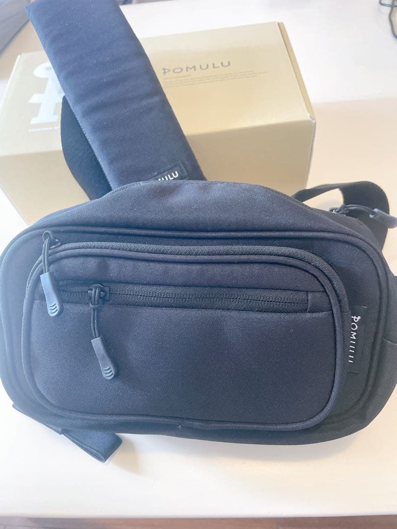 【美品】POMULU ポムル ヒップシートバッグ ブラック 箱付き