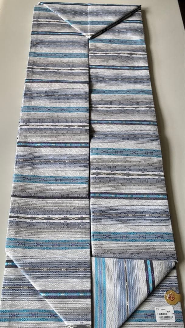 OB82京都西陣織　九寸名古屋帯花織 全通　新品　お仕立て上がり