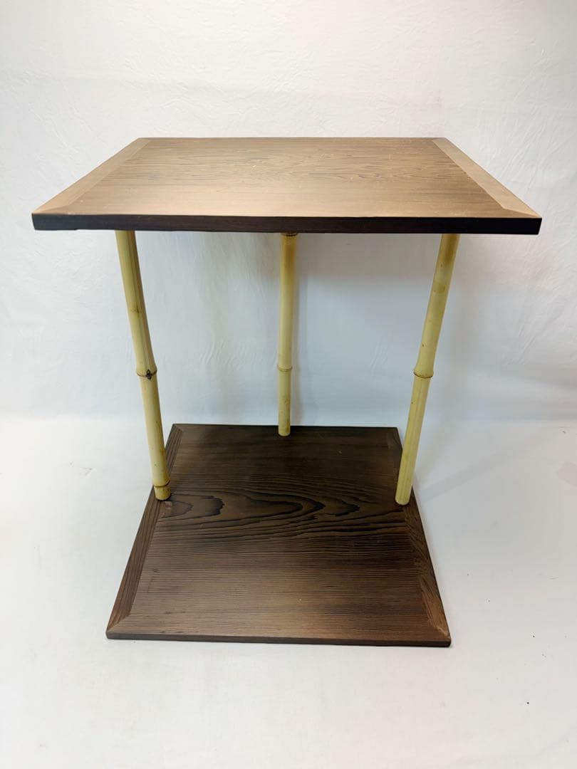 ほぼ未使用 茶道具 玄々斎好写 五行棚 焼杉 と茶道具 紅桜 建水2点まとめて