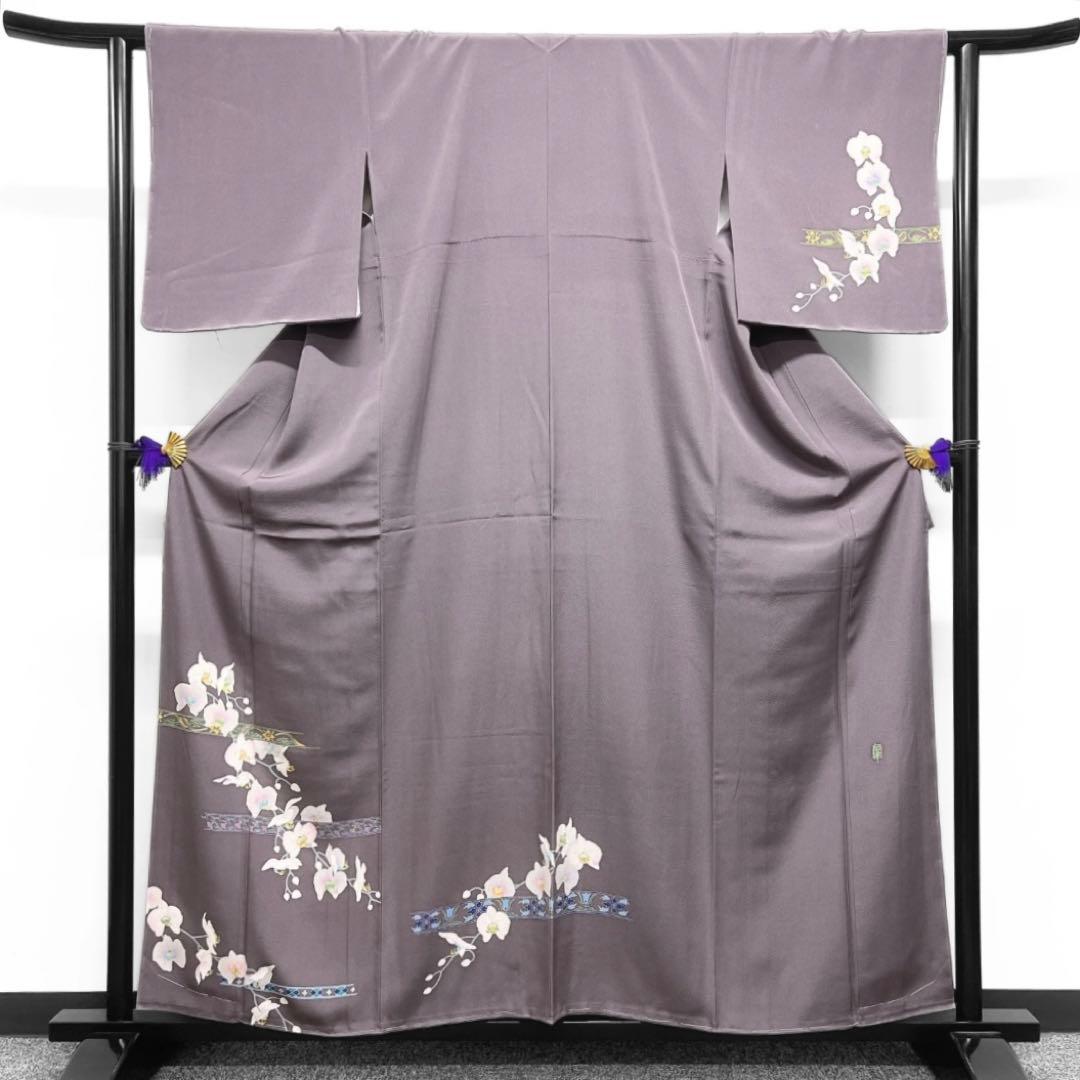 未着用　奥田勝将　付け下げ　本加賀友禅　証紙付き　花模様　着物　071w d