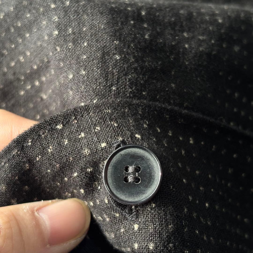 ✨23Ss✨コモリCOMOLI リネンドットシャツジャケット 2コモリ 長袖黒