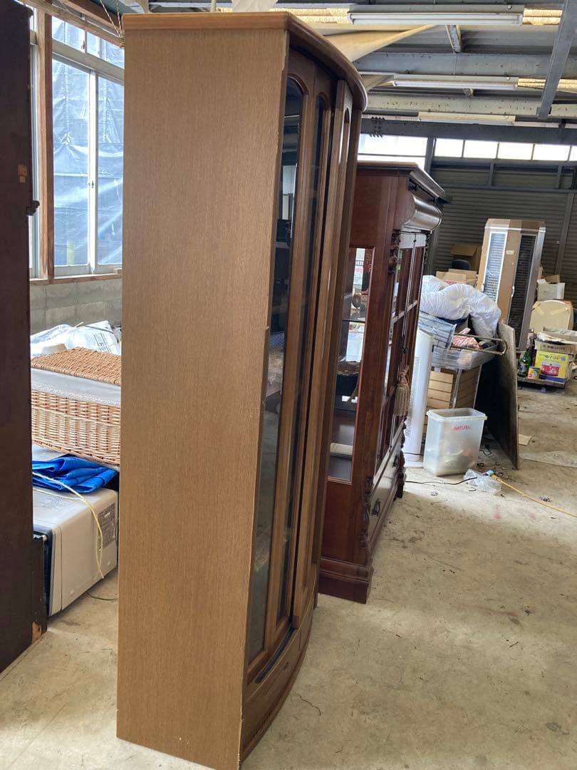 浜本工芸　書棚　NO.1900書棚D スライド扉　引出し2杯