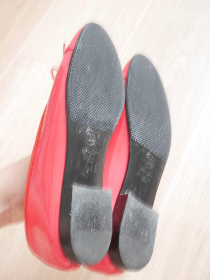 CHANEL バレーシューズ パンプス ココマーク キャップトゥ リボン 36