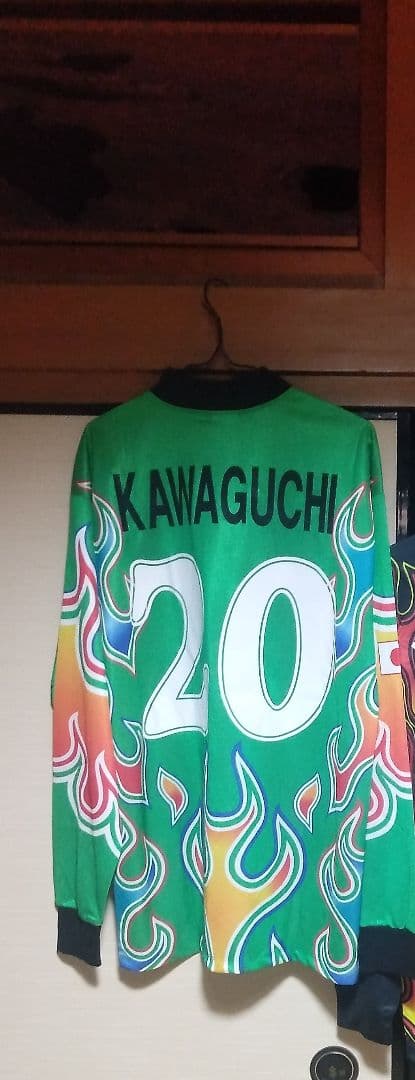 川口能活！フランスワールドカップ出場文字入り1番20番日韓ゴールキーパー
