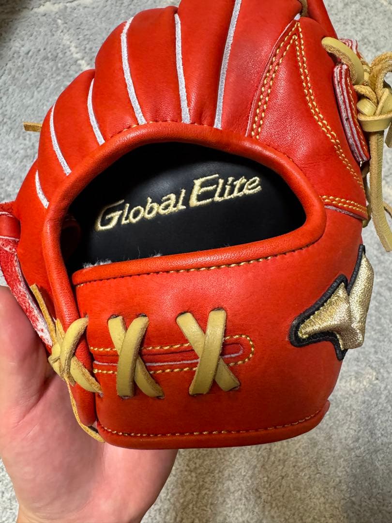 ※値下げ【美品】Global Elite 軟式グローブ 赤