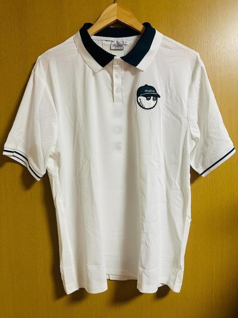 マルボンゴルフ ポロシャツ malbon golf メンズ シャツ 白色XL