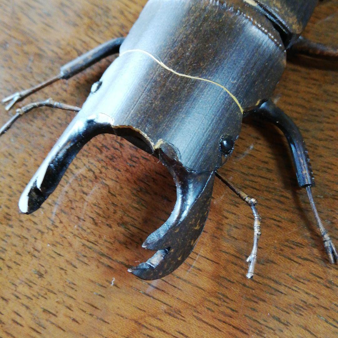 竹のリアルオオクワガタ　別府竹細工伝統工芸士　中岩孝二氏作