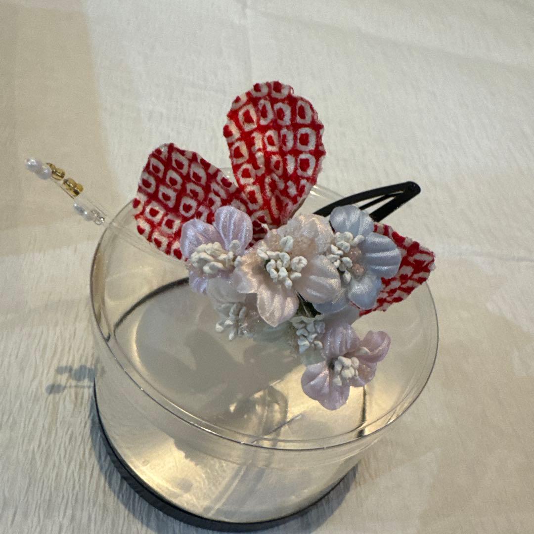 総額約8万円！七五三　正絹　被布　草履、おまけの足袋、髪飾り付き