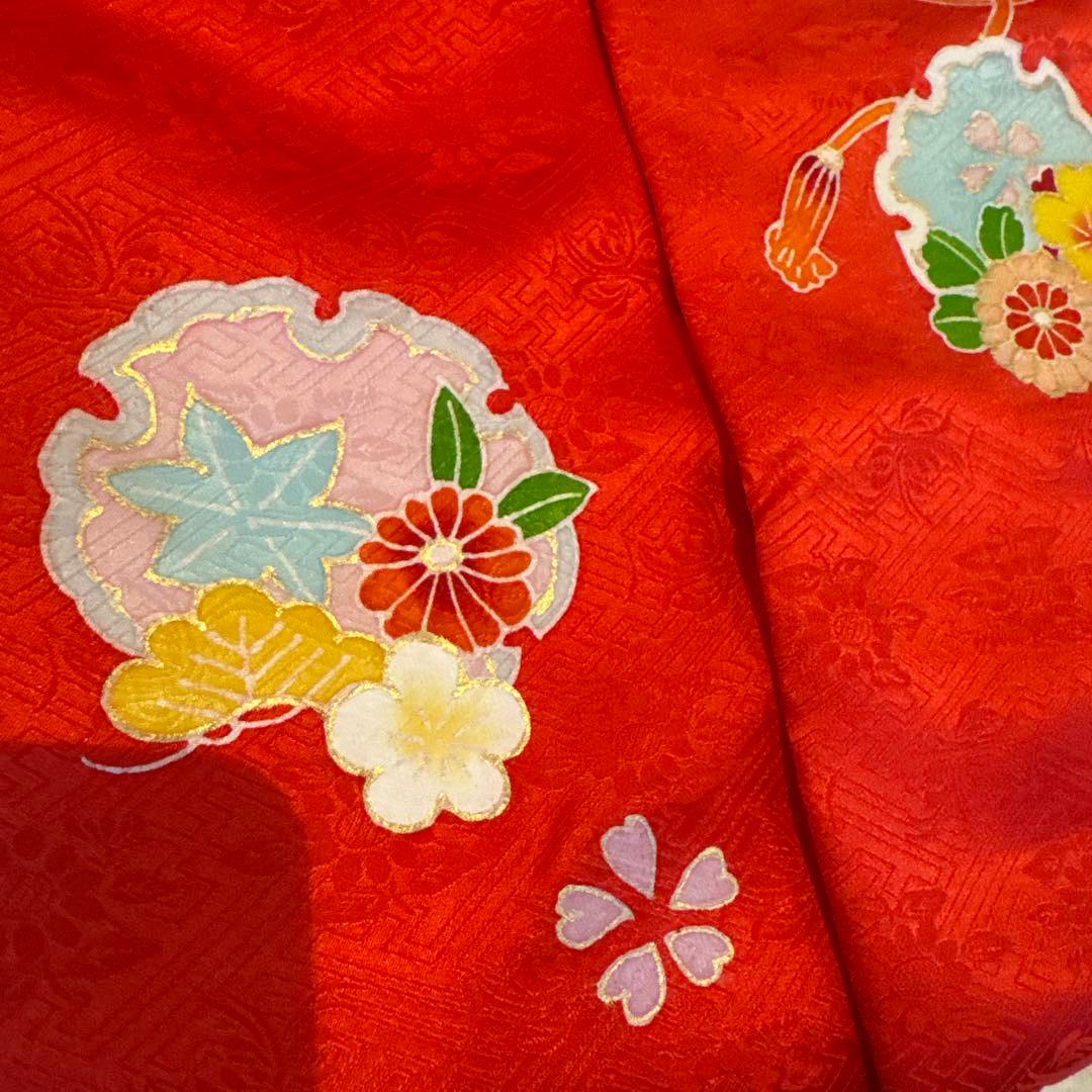 総額約8万円！七五三　正絹　被布　草履、おまけの足袋、髪飾り付き