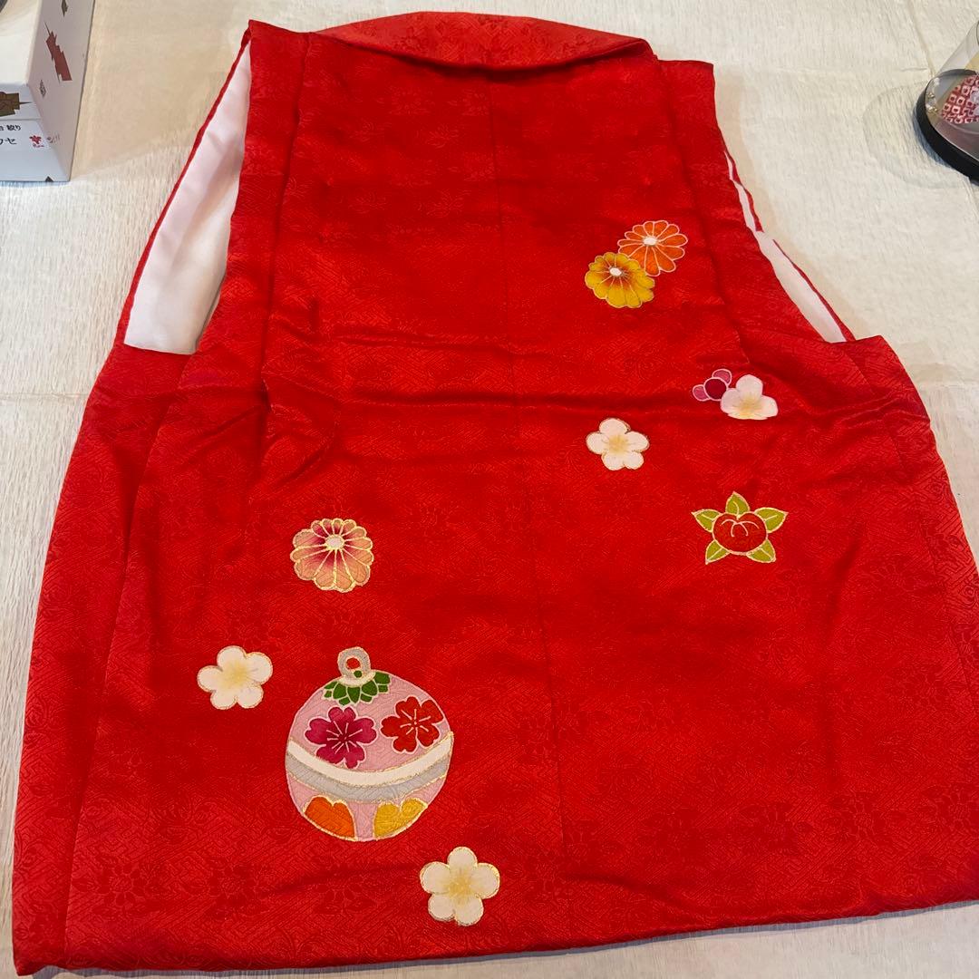 総額約8万円！七五三　正絹　被布　草履、おまけの足袋、髪飾り付き