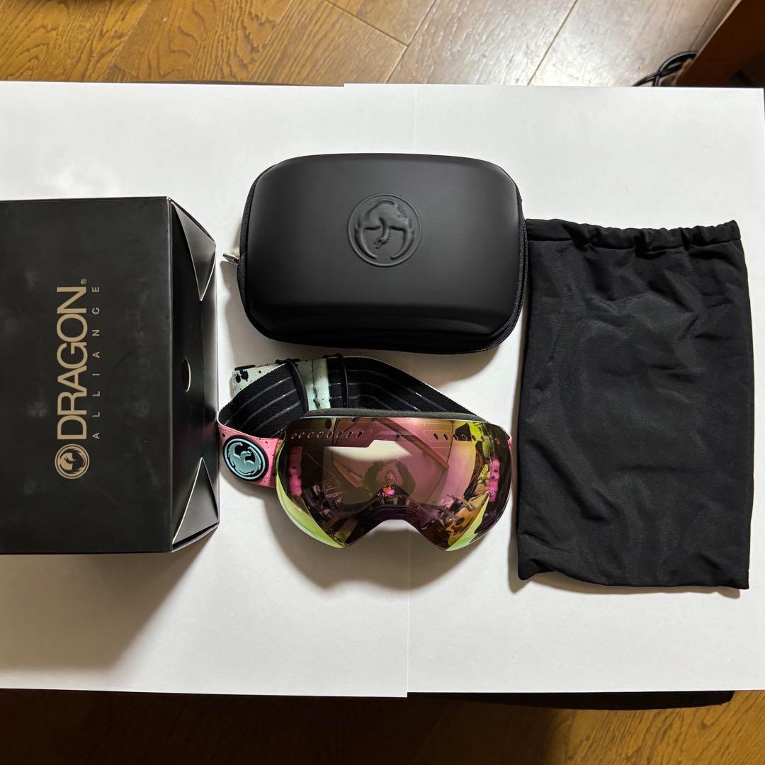 DRAGON ゴーグル ミラーレンズ 美品 付属品完備