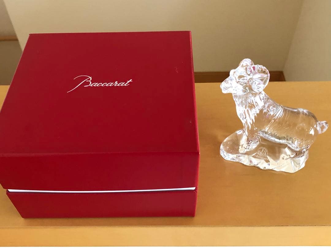 バカラ　baccarat 干支　羊　ガラス　置物　ゾディアック　美品