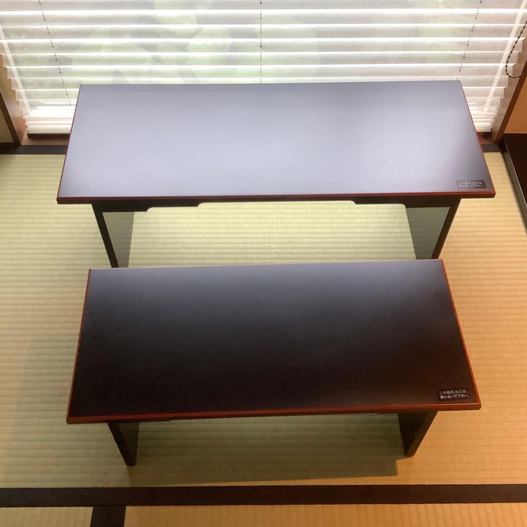 大小セット　黒漆爪赤　木製