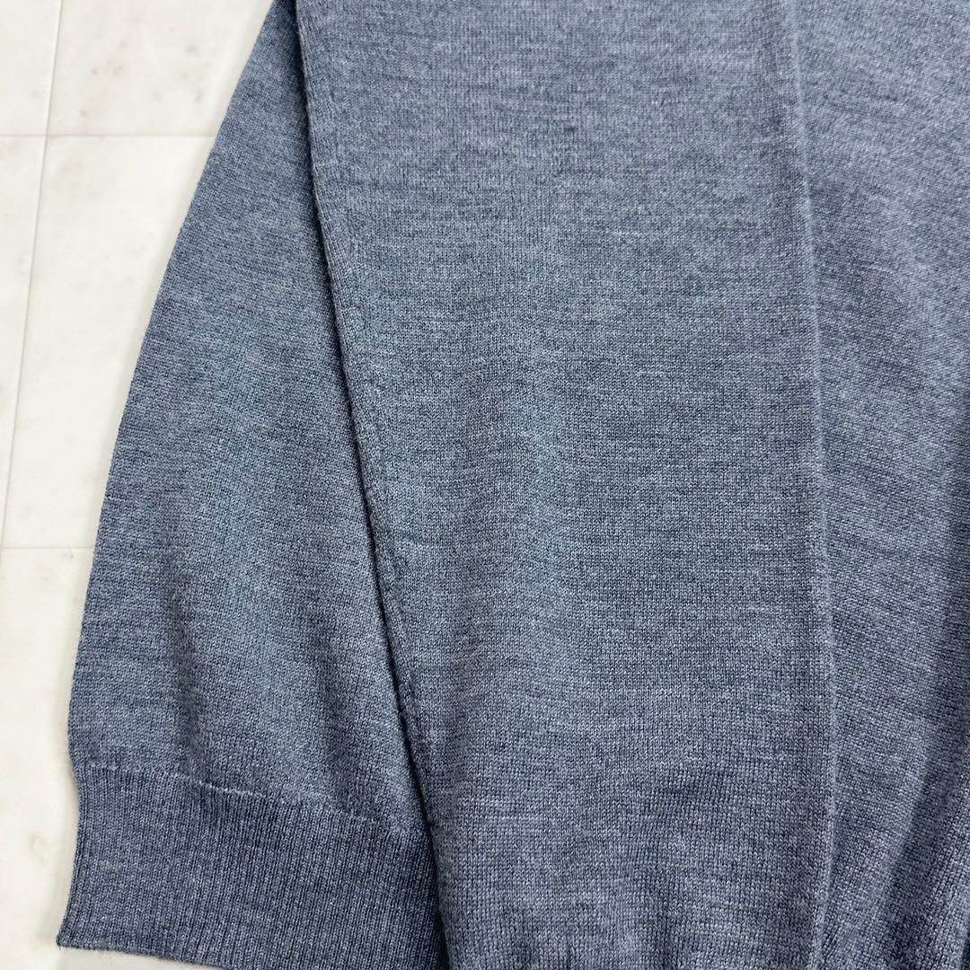 〈新品〉BOSS ボス【L】ウール100%クルーネックニット グレー