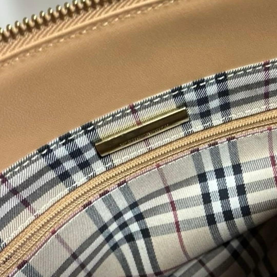 訳あり　Burberry ベージュ レザー トートバッグ　バーバリー