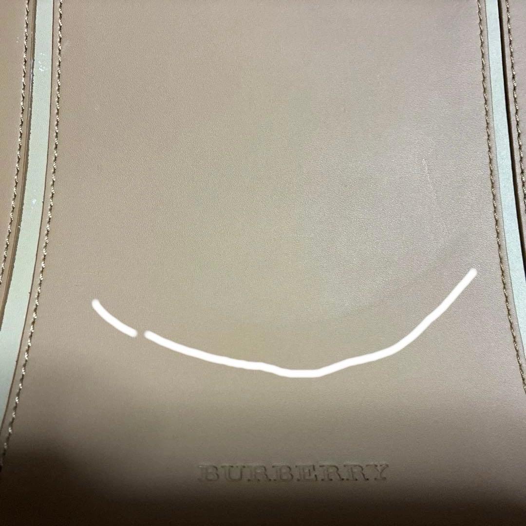 訳あり　Burberry ベージュ レザー トートバッグ　バーバリー