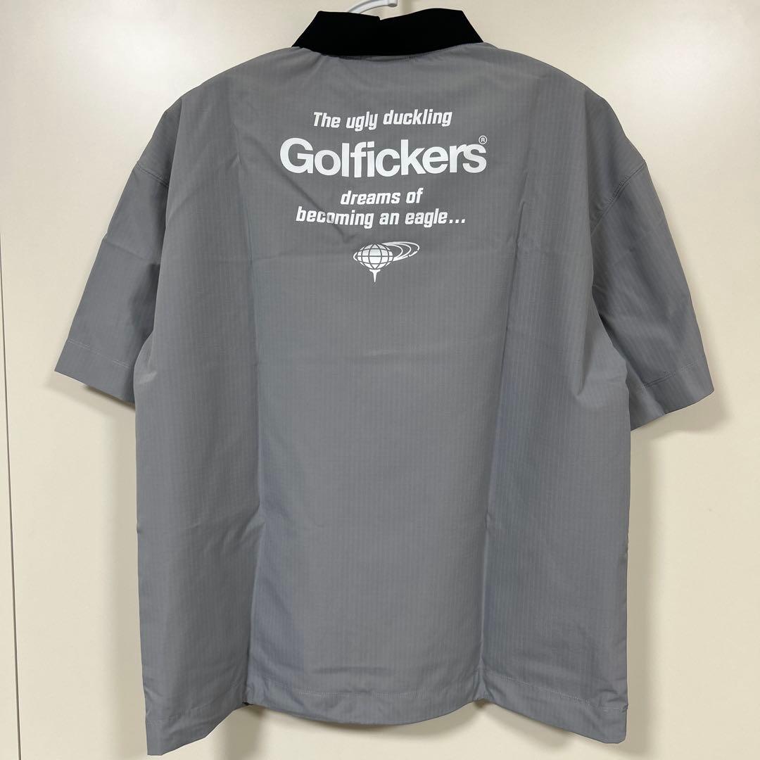 ゴルフィッカーズ×BEAMS GOLF グレー ジップアップシャツ L