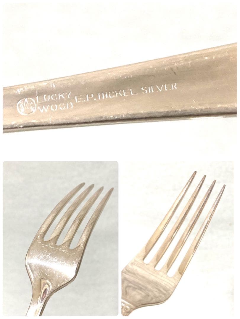 【希少 洋白銀】LUCKY WOOD ロッキンガム ディナーセット 24本