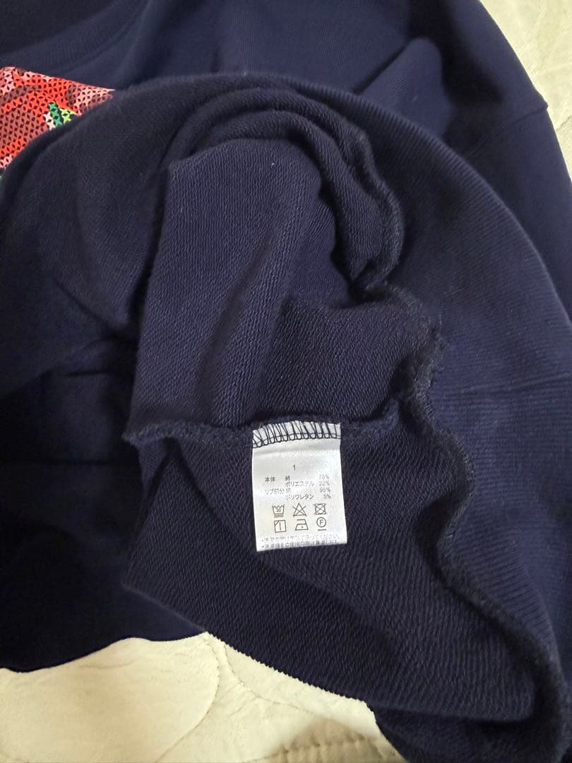 POPPY あさぎーにょ スウェット フラワー ネイビー