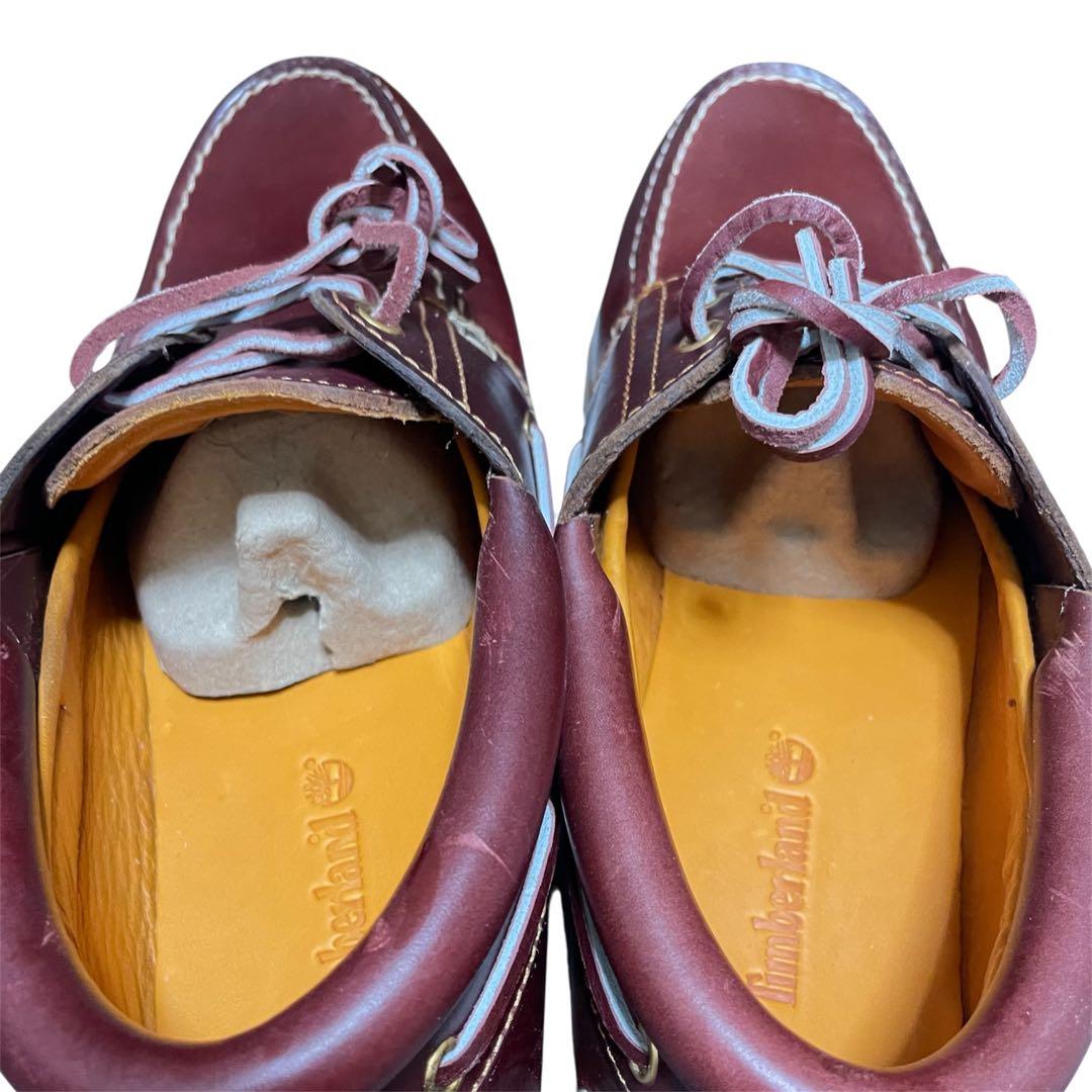 【新品】【未使用】28cm ティンバーランド 3eye モカシン バーガンディ