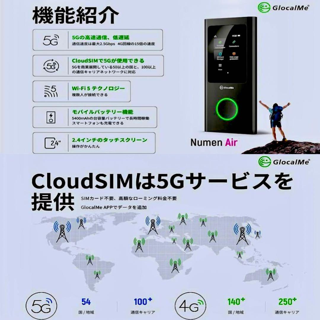 【新品未開封】モバイルルーター 5G対応 世界通用 ギガ付き 同時接続16台