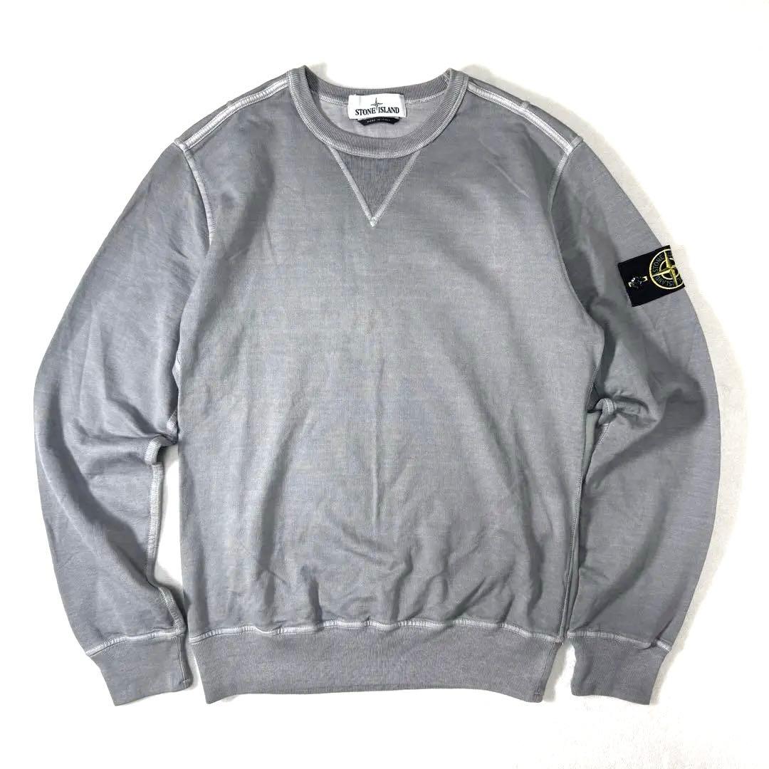 ストーンアイランド クルーネック ライトスウェット グレー S
