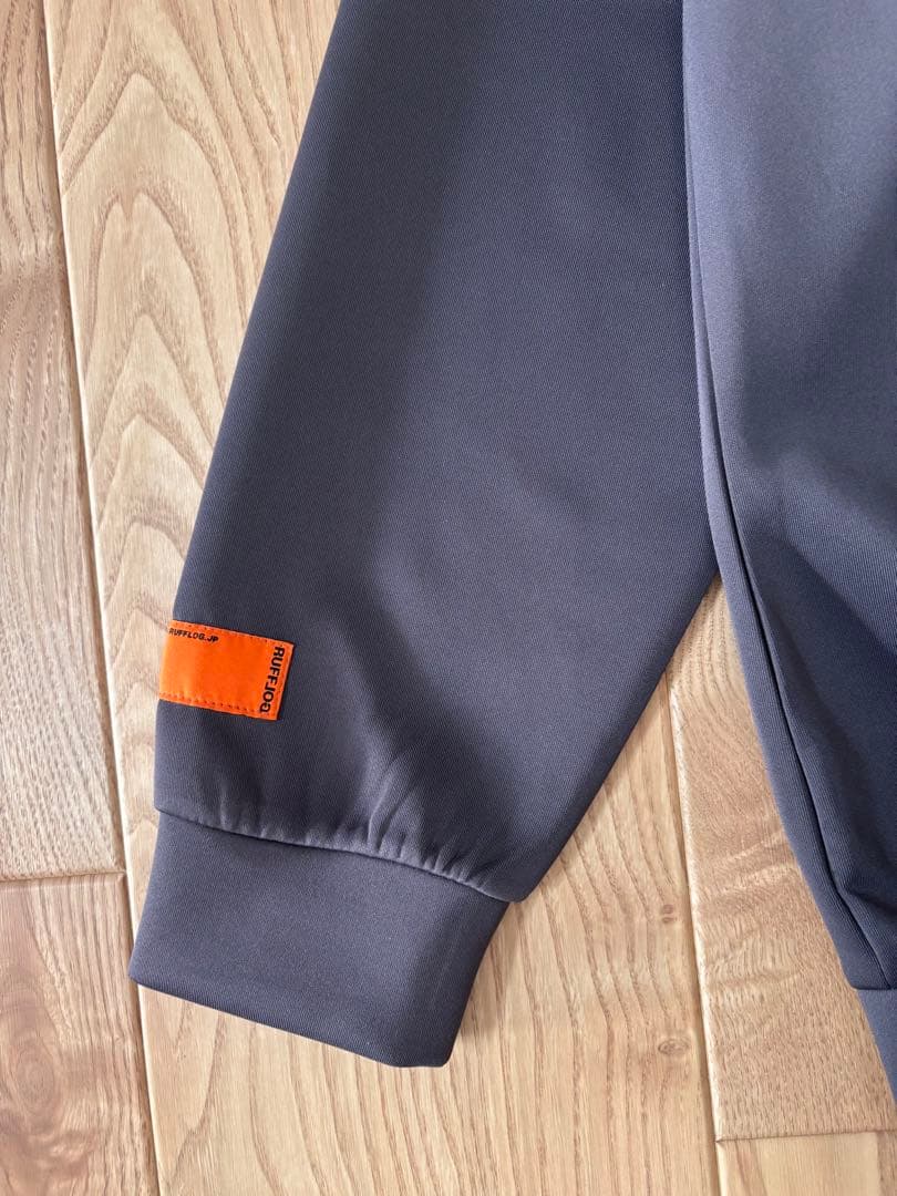 ラフロッグ　バックフレームロゴモックネックシャツ　グレー　新品