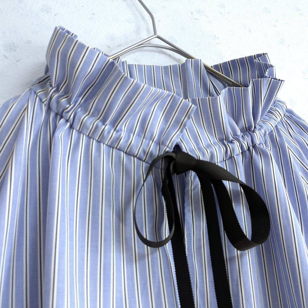 良品 24AW UNITED ARROWS C ギャザーフリル リボンブラウス